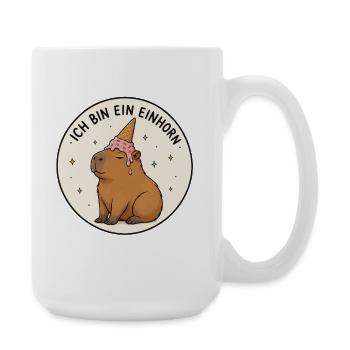 Capybara Einhorn - Große Tasse 440 ml - Weiß - Rechts