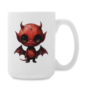 Creepy Cute Red Devil - Large Mug 440 ml - white - Right
