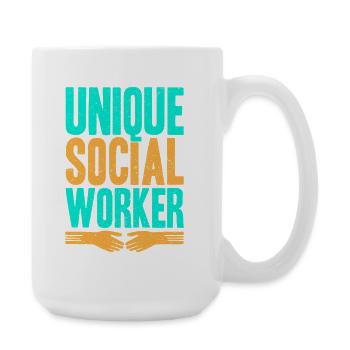 Social Worker Quote Unique Social Work - Large Mug 440 ml - white - Right