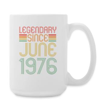 Legendary since June 1976, birthday - Large Mug 440 ml - white - Right