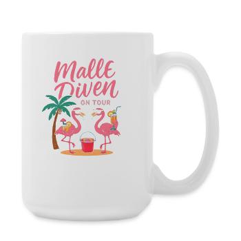 Malle Divas en tournée Fête féminine Flamingo à Majorque - Grande tasse 440 ml - blanc - Droite