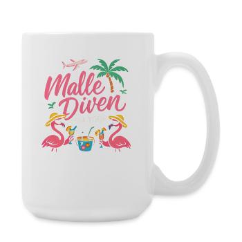 Malle Divas en tournée Fête féminine Flamingo à Majorque - Grande tasse 440 ml - blanc - Droite