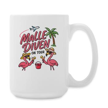 Malle Divas en tournée Fête féminine Flamingo à Majorque - Grande tasse 440 ml - blanc - Droite