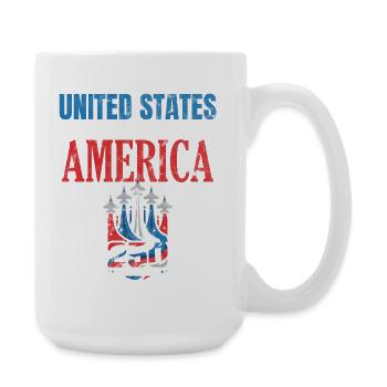 Conception du 250e anniversaire des États-Unis - Grande tasse 440 ml - blanc - Droite