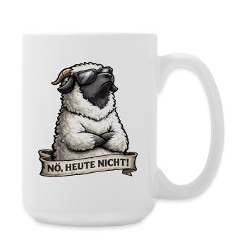Nö Heute Nicht Walliser Schwarznasenschaf Lustig - Große Tasse 440 ml - Weiß - Rechts
