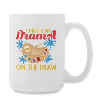 Artist Painter Graphic Prefer Drama On The Draw - Large Mug 440 ml - white - Right