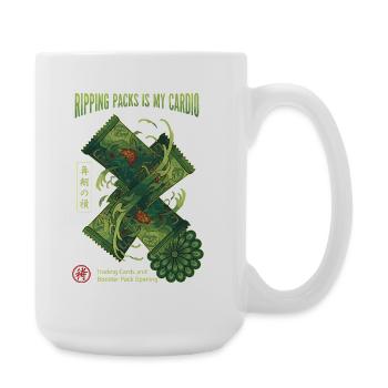 Ripping Packs Is My Cardio Trading Card Booster - Large Mug 440 ml - white - Right