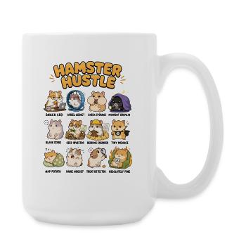 Hustle de hamster Vie de hamster Travail drôle Humour - Grande tasse 440 ml - blanc - Droite