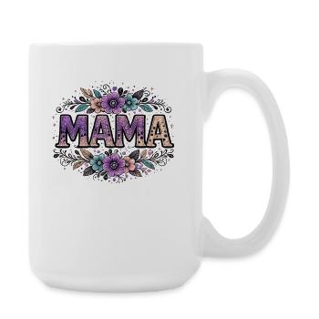 Cadeau Maman : Visuel Mama Rétro - Grande tasse 440 ml - blanc - Droite