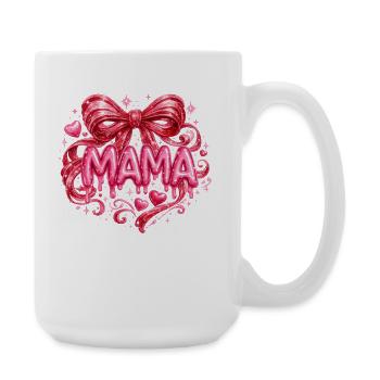 Mama Glitter Leopard Blumen Muttertag Geschenk  - Große Tasse 440 ml - Weiß - Rechts