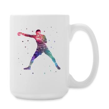 Boxer Boxing Space Kids Men Boys - Large Mug 440 ml - white - Right
