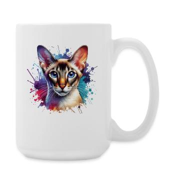 Oriental Shorthair Motif - Large Mug 440 ml - white - Right