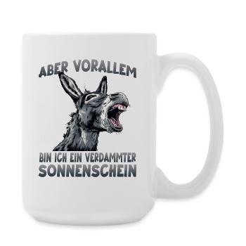Esel Humor Eselhalter Bauernhof Hausesel - Große Tasse 440 ml - Weiß - Rechts