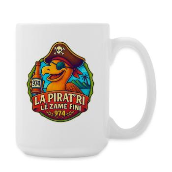 La pirat'ri lé zamé finiv974 - Grande tasse 440 ml - blanc - Droite