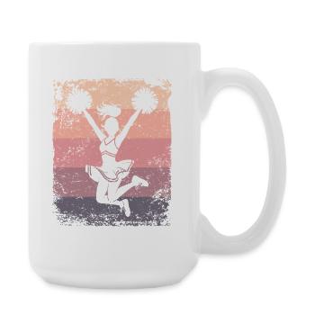Cheerpom pom girls Mom Cheerleading - Grande tasse 440 ml - blanc - Droite