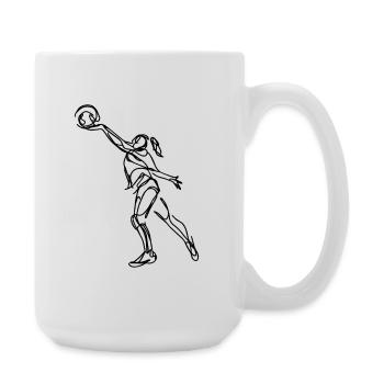 Joueur de volley-ball - Grande tasse 440 ml - blanc - Droite
