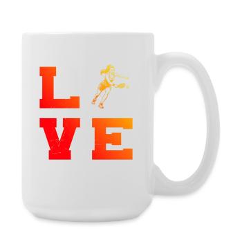 Pickleball athlete Geschenkidee für den Geburtstag - Große Tasse 440 ml - Weiß - Rechts