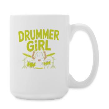 Drummer_Girl_Neu_6 - Grande tasse 440 ml - blanc - Droite