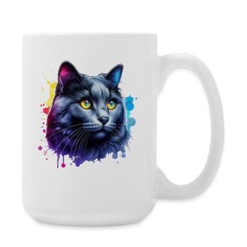 Motif du chat bleu russe - Grande tasse 440 ml - blanc - Droite