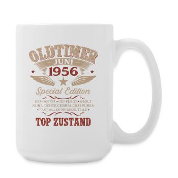 70. Geburtstag Geschenk Mann Oldtimer Juni 1956 - Große Tasse 440 ml - Weiß - Rechts