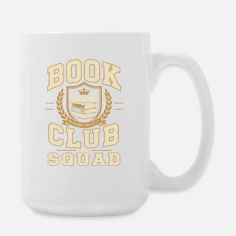 Buchclub Squad Emblem - Große Tasse 440 ml - Weiß