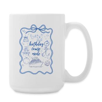 Geburtstag Kreuzfahrt Urlaub Schiff Reise Gruppen  - Große Tasse 440 ml - Weiß - Rechts