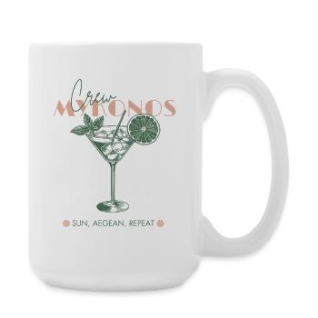 Greece Mykonos Holiday Beach Girls Trip Bachelor Party - Large Mug 440 ml - white - Right
