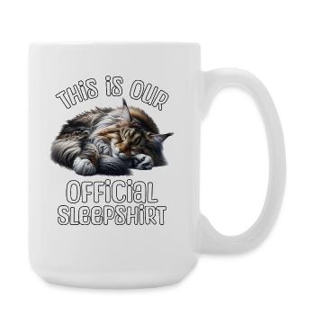 Maine Coon Schlafshirt - Große Tasse 440 ml - Weiß - Rechts