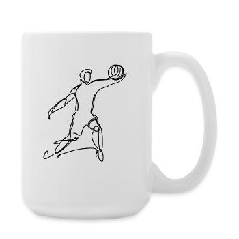 Joueurs de volley-ball - Grande tasse 440 ml - blanc - Droite