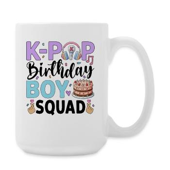 K-Pop Birthday Boy Squad - Große Tasse 440 ml - Weiß - Rechts