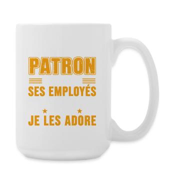 Patron Cadeau humour personnalisé - Grande tasse 440 ml - blanc - Droite