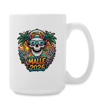 Malle 2026 Skull - Grande tasse 440 ml - blanc - Droite