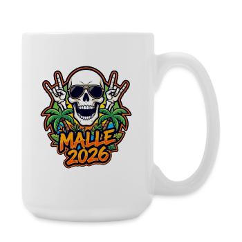 Malle 2026 Skull - Grande tasse 440 ml - blanc - Droite