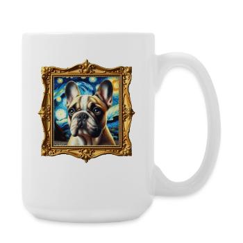 French Bulldog Starry Night - Large Mug 440 ml - white - Right