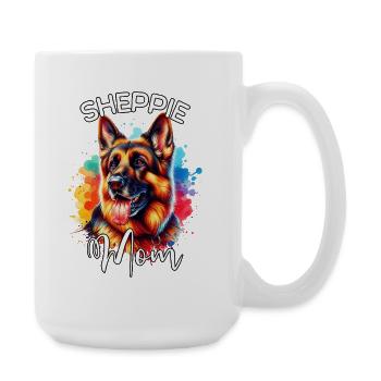Deutscher Schäferhund Mama - Große Tasse 440 ml - Weiß - Rechts