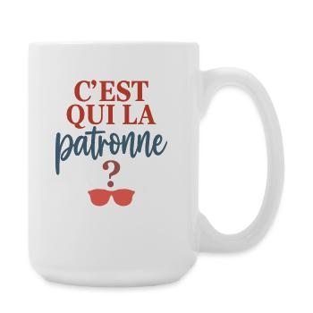 Patronne Cadeau humour personnalisé - Grande tasse 440 ml - blanc - Droite