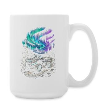 ATV Quad Fahren Quads Quadfahrer - Große Tasse 440 ml - Weiß - Rechts