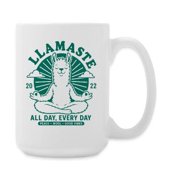 Pas de souci Llama, détends-toi - Grande tasse 440 ml - blanc - Droite