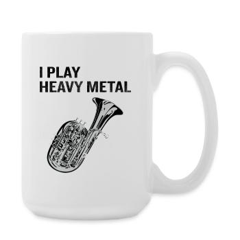 I Play Heavy Metal Tuba Gift Festival - Large Mug 440 ml - white - Right