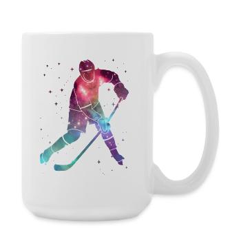 Joueurs de hockey sur glace Enfants de l’espace Joueurs de hockey sur glace - Grande tasse 440 ml - blanc - Droite
