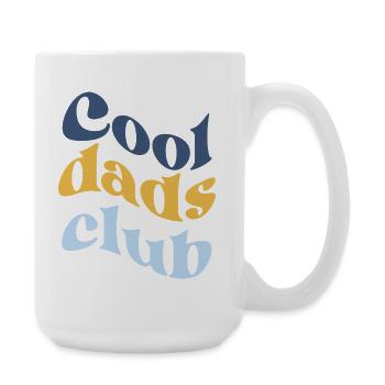 Father's club in pastel colors - Large Mug 440 ml - white - Right