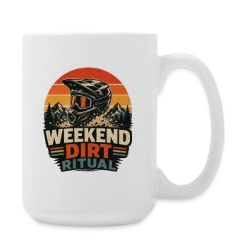 MTB Mountain Bike Downhill Weekend Dirt Ritual Bike - Large Mug 440 ml - white - Right