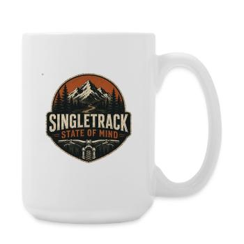 MTB Mountain Bike Single Track Trail Bicycle Wheel - Large Mug 440 ml - white - Right