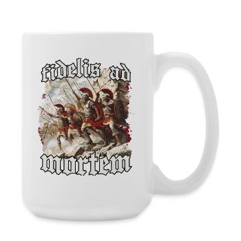 Legendäre Krieger Spartas König Leonidas I Spartan - Große Tasse 440 ml - Weiß - Rechts