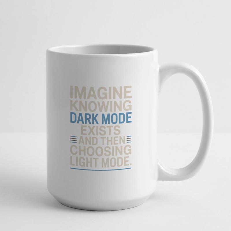 Le mode sombre existe Programmeur IT Nerd Coder Office Grande tasse 440 ml
