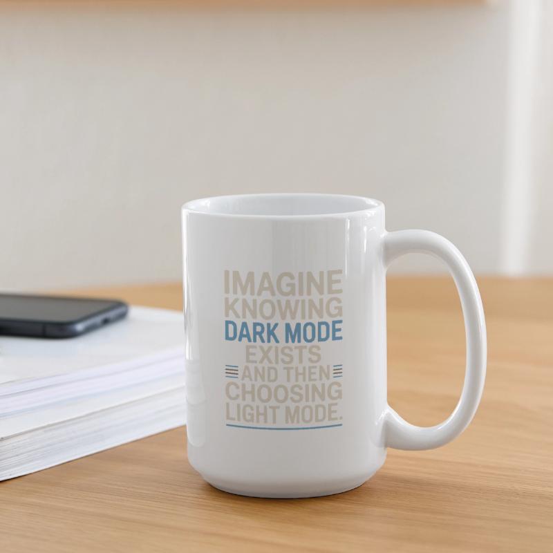 Le mode sombre existe Programmeur IT Nerd Coder Office Grande tasse 440 ml