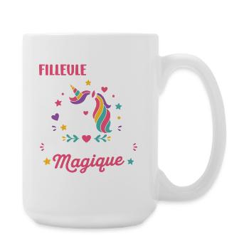 Filleule Licorne Magique Arcenciel - Grande tasse 440 ml - blanc - Droite