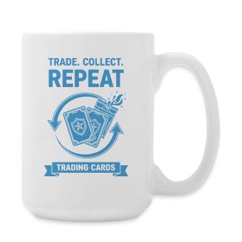Trade Collect Repeat Trading Cards Card Collector - Large Mug 440 ml - white - Right