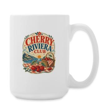 Cherry Riviera Club Summer Design for Every Occasion - Large Mug 440 ml - white - Right