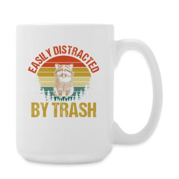 Trash Panda Raccoon - Große Tasse 440 ml - Weiß - Rechts
